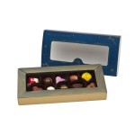 Dárková krabička s 10 pralinkami - modrá