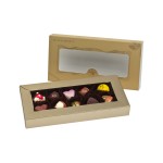 Dárková krabička s 10 pralinkami - zlatá