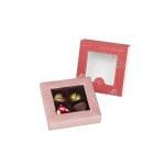 Dárková krabička se 4 pralinkami - červená