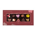 Dárková krabička s 10 pralinkami - červená