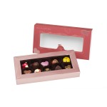 Dárková krabička s 10 pralinkami - červená