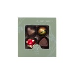 Dárková krabička se 4 pralinkami - zelená