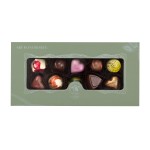 Dárková krabička s 10 pralinkami - zelená