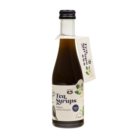 Tea Syrups Matcha s příchutí Černý bez, 200 ml