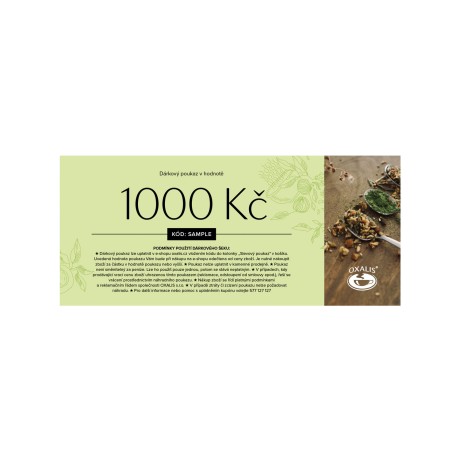 Dárkový poukaz 1000 Kč - elektronický