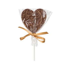Srdcové lízátko z mléčné čokolády, 25 g