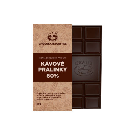Coffee Pralines - OXALIS 60% plain chocolate 50 g