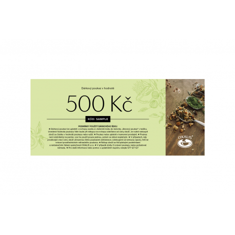 Levně Oxalis - Dárkový poukaz 500 Kč