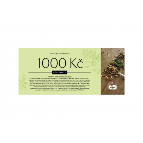 Levně Oxalis - Dárkový poukaz 1000 Kč
