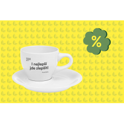 Baťa latte šálek 0,23 l – motto: I nejlepší jde zlepšit!