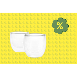 Espresso cups 0.08 l, double walled, 2 pcs