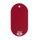Hanging label - red