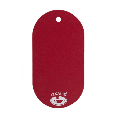 Hanging label - red
