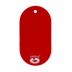 Plastic hanging label - red