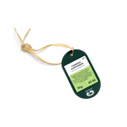 Plastic hanging label - green