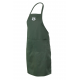 Apron with a pocket - dark green