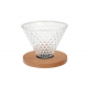 Diamond - skleněný dripper s dřevěným prstencem